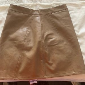 Zara basics tan skirt